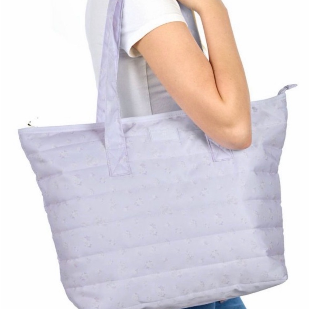 LoveShackFancy x Target Light Lavender Quilted Tote Bag
